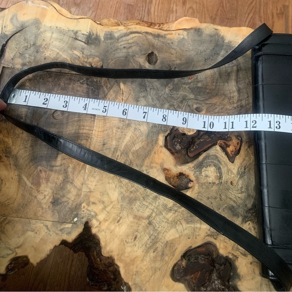 Vintage Genuine Eel Skin Black Shoulder Bag / Clutch - Picture 9 of 9